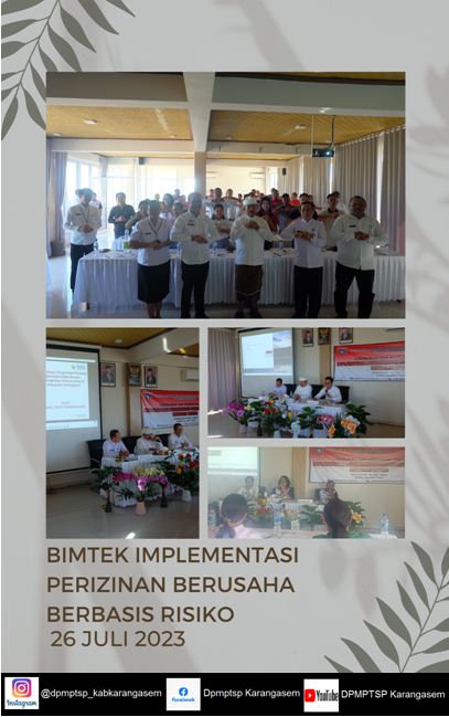 BIMTEK IMPLEMENTASI PERIZINAN BERUSAHA BERBASIS RISIKO